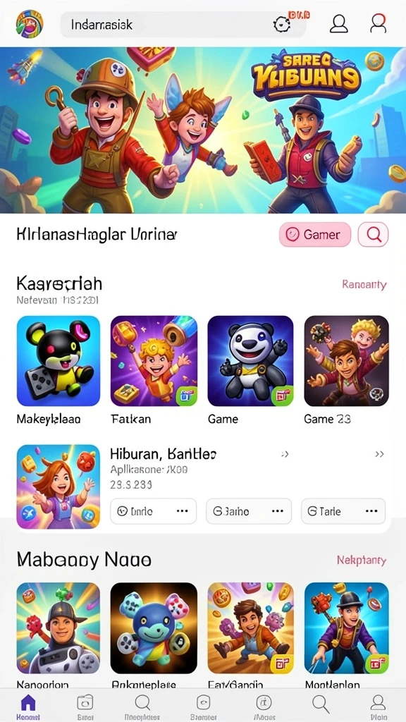 Tangkapan layar: Karakter dengan senjata epik.
