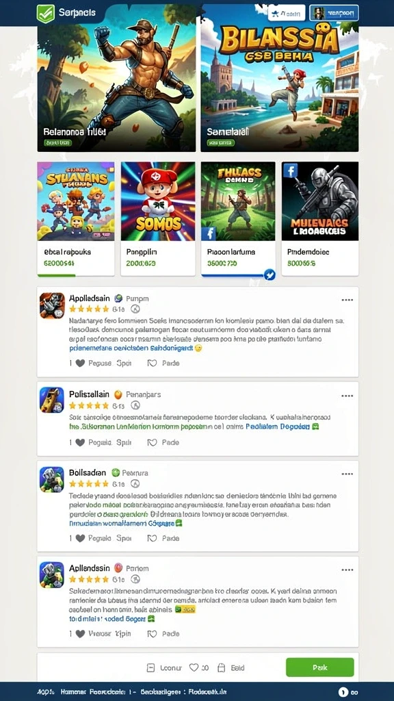 Level permainan yang beragam dan penuh tantangan.