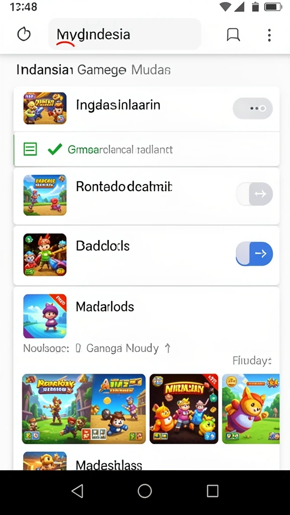Tampilan level yang penuh warna dan menarik.