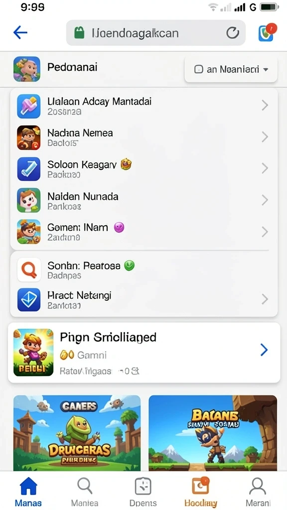 Level permainan yang menantang dan seru.