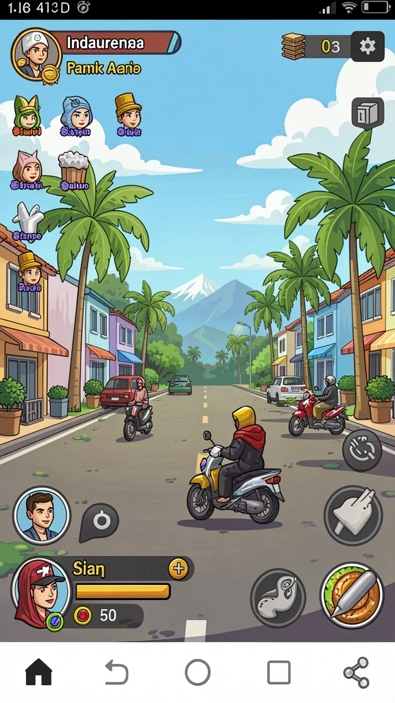 Karakter unik yang dapat kamu pilih dalam permainan.