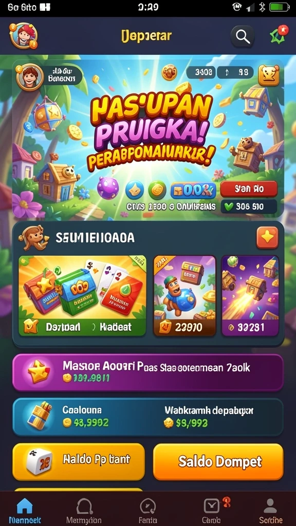 Berbagai jenis permainan judi yang tersedia di aplikasi.