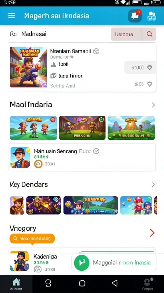 Screenshot menampilkan berbagai item yang bisa dikumpulkan selama permainan.