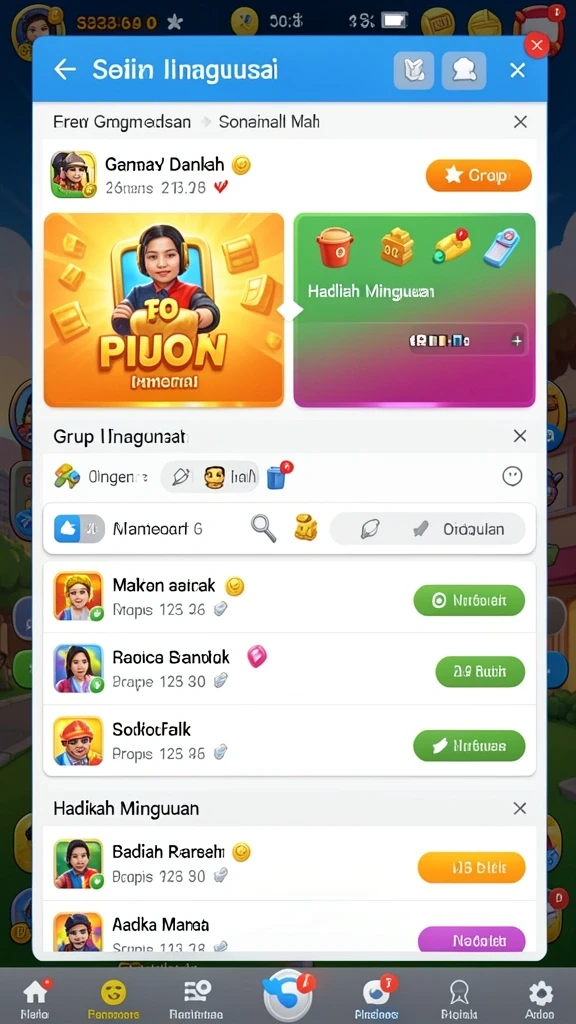Sistem reward yang menarik dan menggugah semangat bermain.