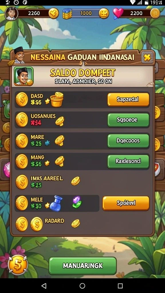 Tampilan level yang penuh warna dan menarik.