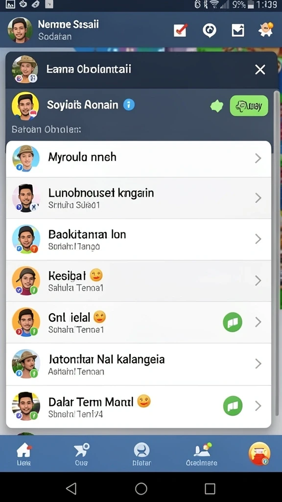 Karakter unik yang dapat dipilih.