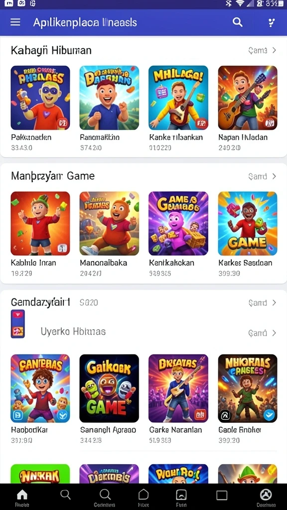 Tampilan menu utama yang intuitif dan mudah digunakan.