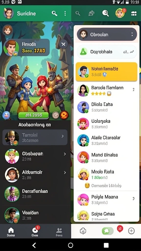 Tampilan awal permainan yang menarik dan penuh warna.